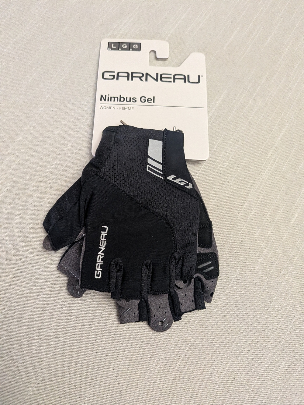 Nimbus Gel Women's Black Cycling Gloves - Fingerless Size Large